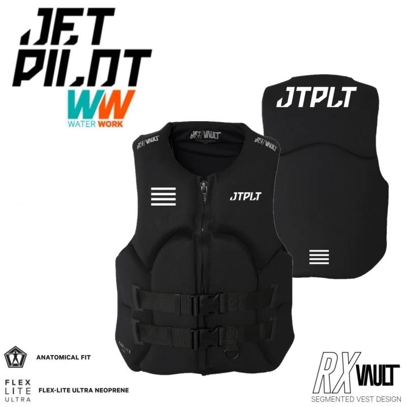 新款杰派樂(lè)jetpilot比賽專(zhuān)用賽艇服多功能救生衣黑白色JA22218 S M L XL XXL